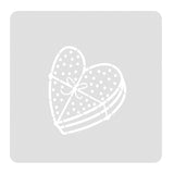 Chocolate Heart Box Cookie Cutter | Stamp | Stencil #1 Wedding / Baby / V Day Cookie Cutter Lady MINI - 2 Inches (5cm) Stencil ONLY 