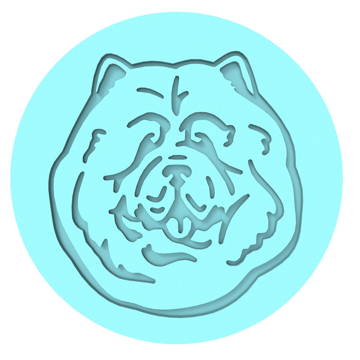 Chow Chow Cookie Cutter | Stamp | Stencil #1 Animals & Dinosaurs Cookie Cutter Lady MINI - 2 Inches (5cm) Debosser ONLY 