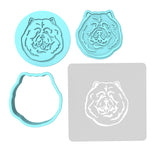 Chow Chow Cookie Cutter | Stamp | Stencil #1 Animals & Dinosaurs Cookie Cutter Lady MINI - 2 Inches (5cm) **FULL SET BUNDLE** Cutter + Stamp + Stencil + Debosser **BEST DEAL** 