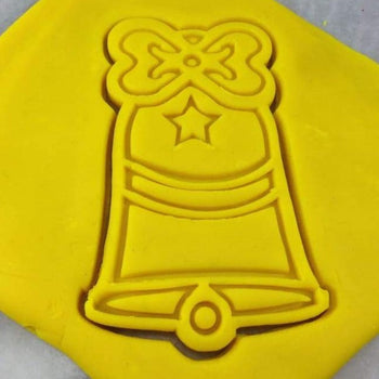 Christmas Bell Cookie Cutter  Outline & Stamp