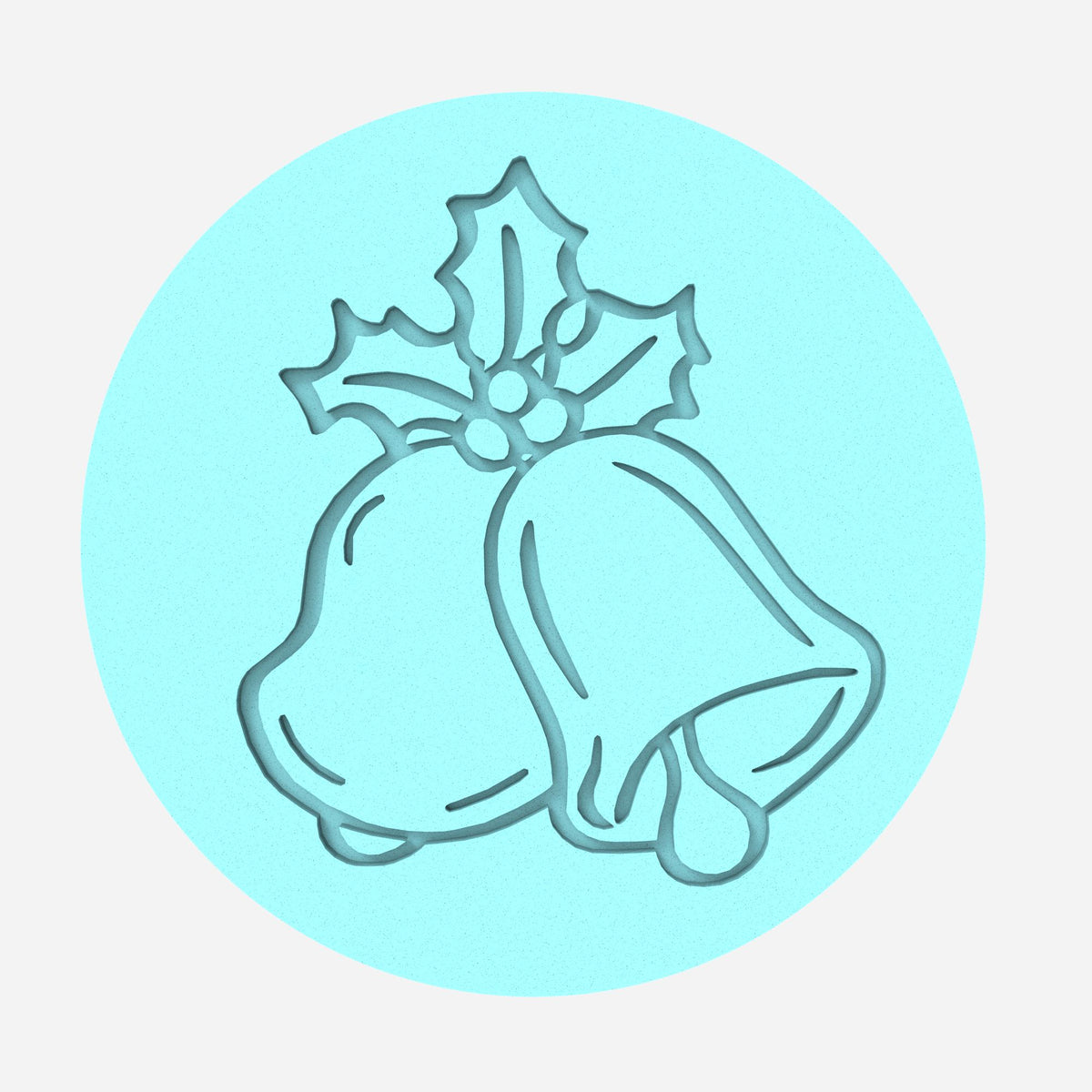 Christmas Bells Cookie Cutter | Stamp | Stencil #2 Xmas / Winter / NYE Cookie Cutter Lady MINI - 2 Inches (5cm) Debosser ONLY 