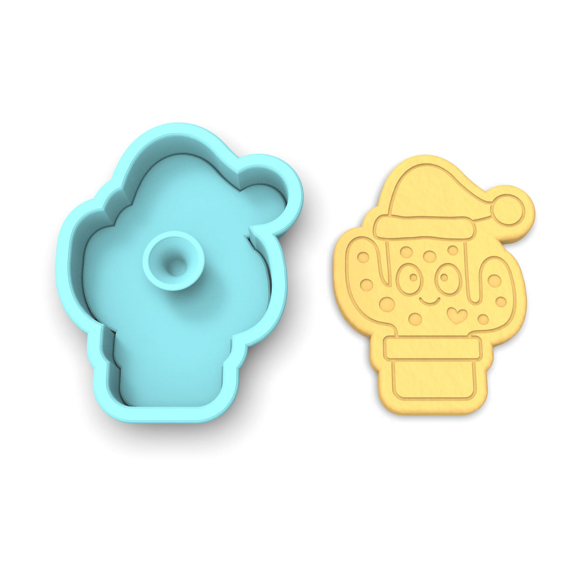 Christmas Cactus Cookie Cutter | Stamp | Stencil #1