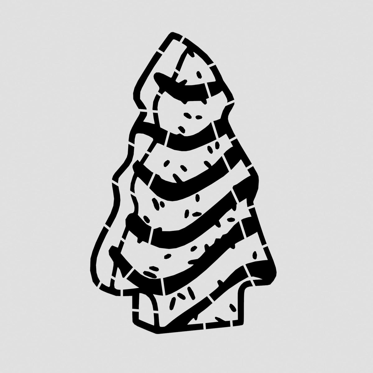 Christmas Cake Cookie Cutter | Stamp | Stencil #1