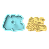 Christmas Cake Tis the Season Cookie Cutter | Stamp | Stencil #1