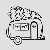 Christmas Camper Cookie Cutter | Stamp | Stencil #1