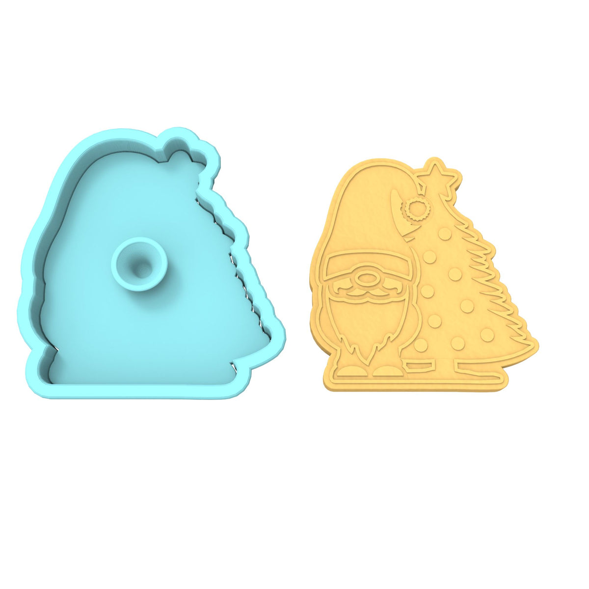 Christmas Gnome Cookie Cutter | Stamp | Stencil #1