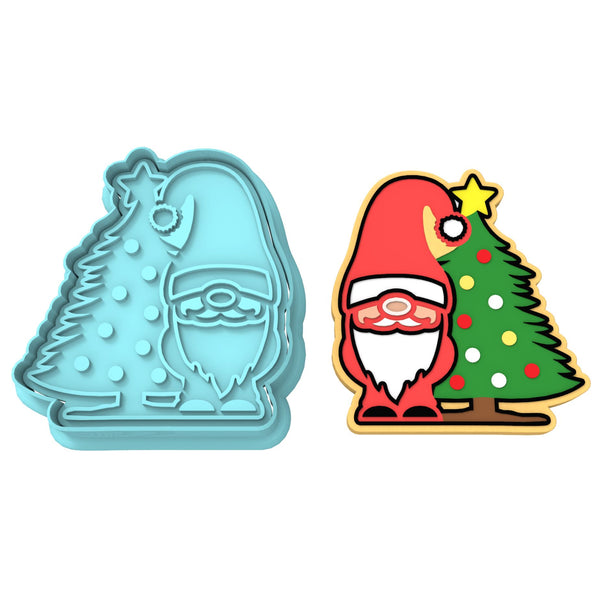 Christmas Gnome Cookie Cutter | Stamp | Stencil #1