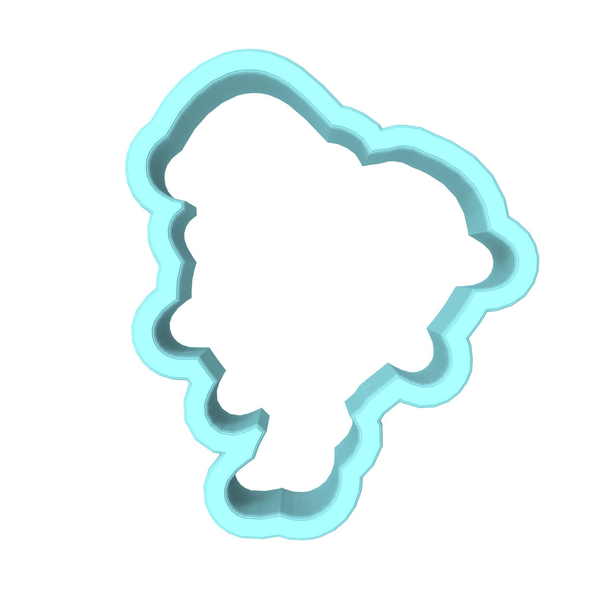 Christmas Heart Santa Hat Cookie Cutter | Stamp | Stencil #1