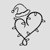 Christmas Heart Santa Hat Cookie Cutter | Stamp | Stencil #1