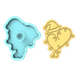 Christmas Heart Santa Hat Cookie Cutter | Stamp | Stencil #1