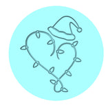 Christmas Heart Santa Hat Cookie Cutter | Stamp | Stencil #1 Xmas / Winter / NYE Cookie Cutter Lady MINI - 2 Inches (5cm) Debosser ONLY 