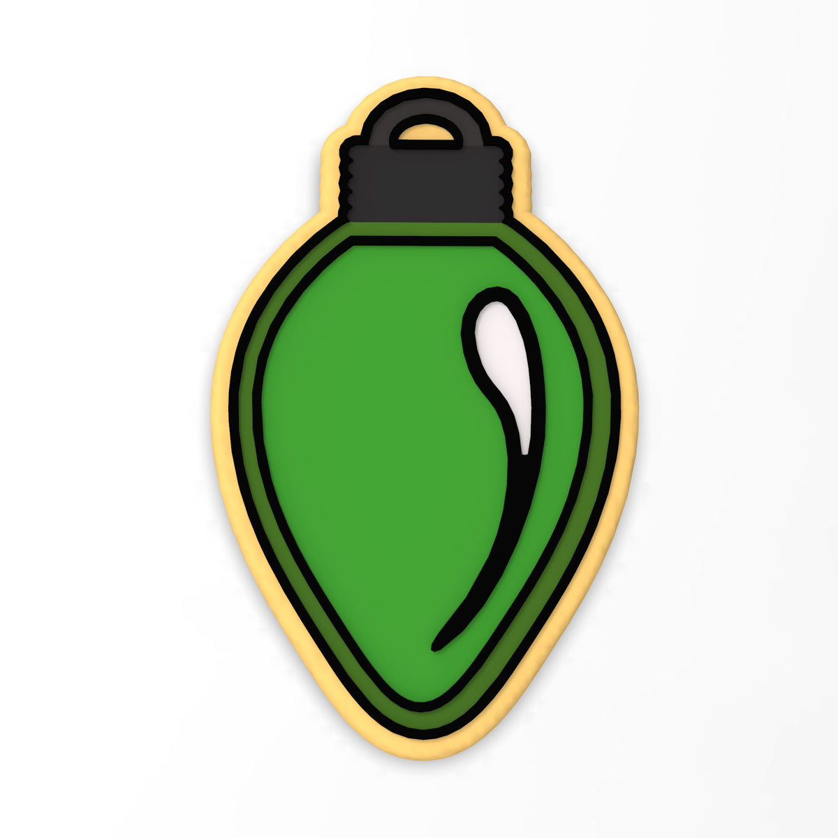 Christmas Light Bulb Cookie Cutter | Stamp | Stencil #1