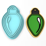 Christmas Light Bulb Cookie Cutter | Stamp | Stencil #1