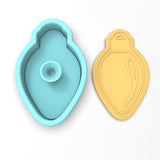 Christmas Light Bulb Cookie Cutter | Stamp | Stencil #1