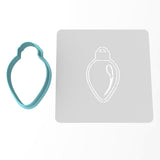 Christmas Light Bulb Cookie Cutter | Stamp | Stencil #1 Xmas / Winter / NYE Cookie Cutter Lady MINI - 2 Inches (5cm) **BUNDLE** Cutter + Stencil 