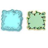 Christmas Light Plaque Cookie Cutter | Stamp | Stencil #1