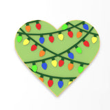 Christmas Lights Heart Cookie Cutter | Stamp | Stencil