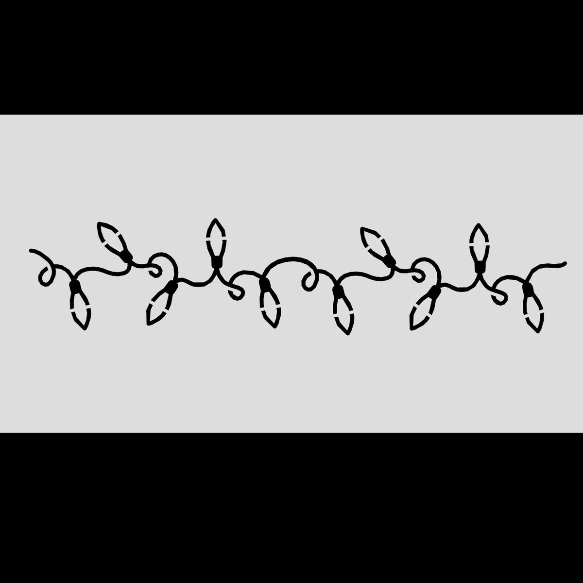 Christmas Lights Wide Cookie Cutter | Stamp | Stencil #3