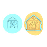 Christmas Nativity Cookie Cutter | Stamp | Stencil #2 Xmas / Winter / NYE Cookie Cutter Lady MINI - 2 Inches (5cm) **BUNDLE** Cutter + Debosser 