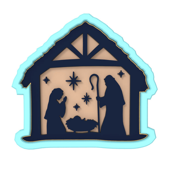 Christmas Nativity Cookie Cutter | Stamp | Stencil #2