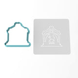 Christmas Nativity Scene Cookie Cutter | Stamp | Stencil #1 Xmas / Winter / NYE Cookie Cutter Lady MINI - 2 Inches (5cm) **BUNDLE** Cutter + Stencil 