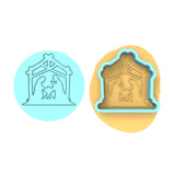 Christmas Nativity Scene Cookie Cutter | Stamp | Stencil #1 Xmas / Winter / NYE Cookie Cutter Lady MINI - 2 Inches (5cm) **BUNDLE** Cutter + Debosser 