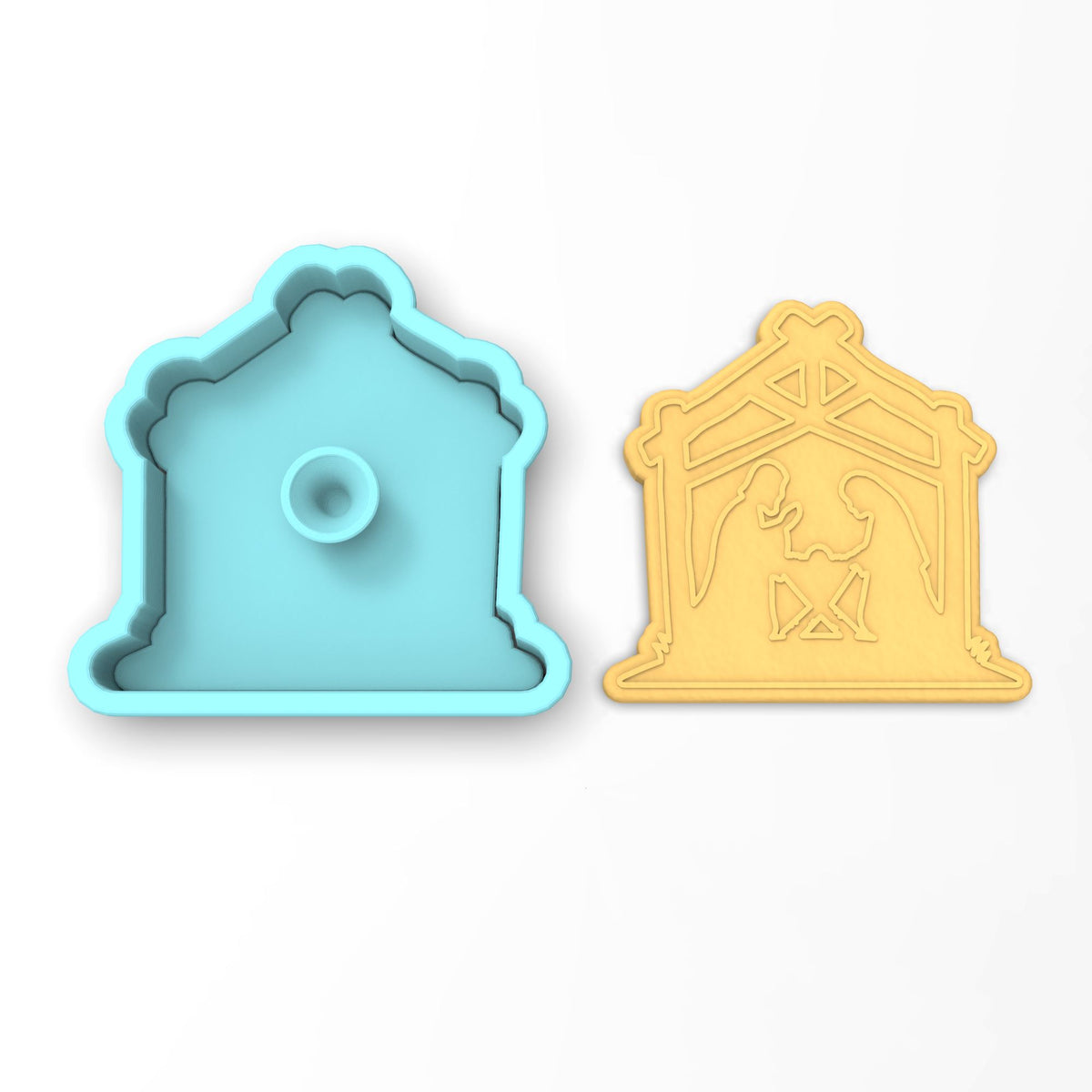 Christmas Nativity Scene Cookie Cutter | Stamp | Stencil #1