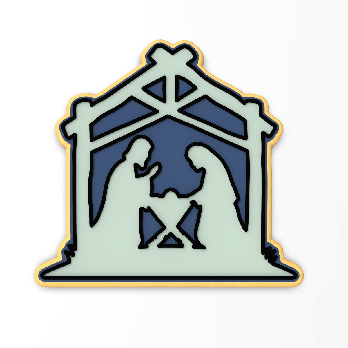 Christmas Nativity Scene Cookie Cutter | Stamp | Stencil #1
