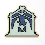 Christmas Nativity Scene Cookie Cutter | Stamp | Stencil #1
