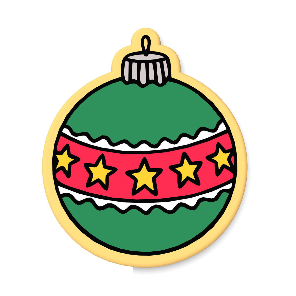 Christmas Ornament Ball Cookie Cutter | Stamp | Stencil #1