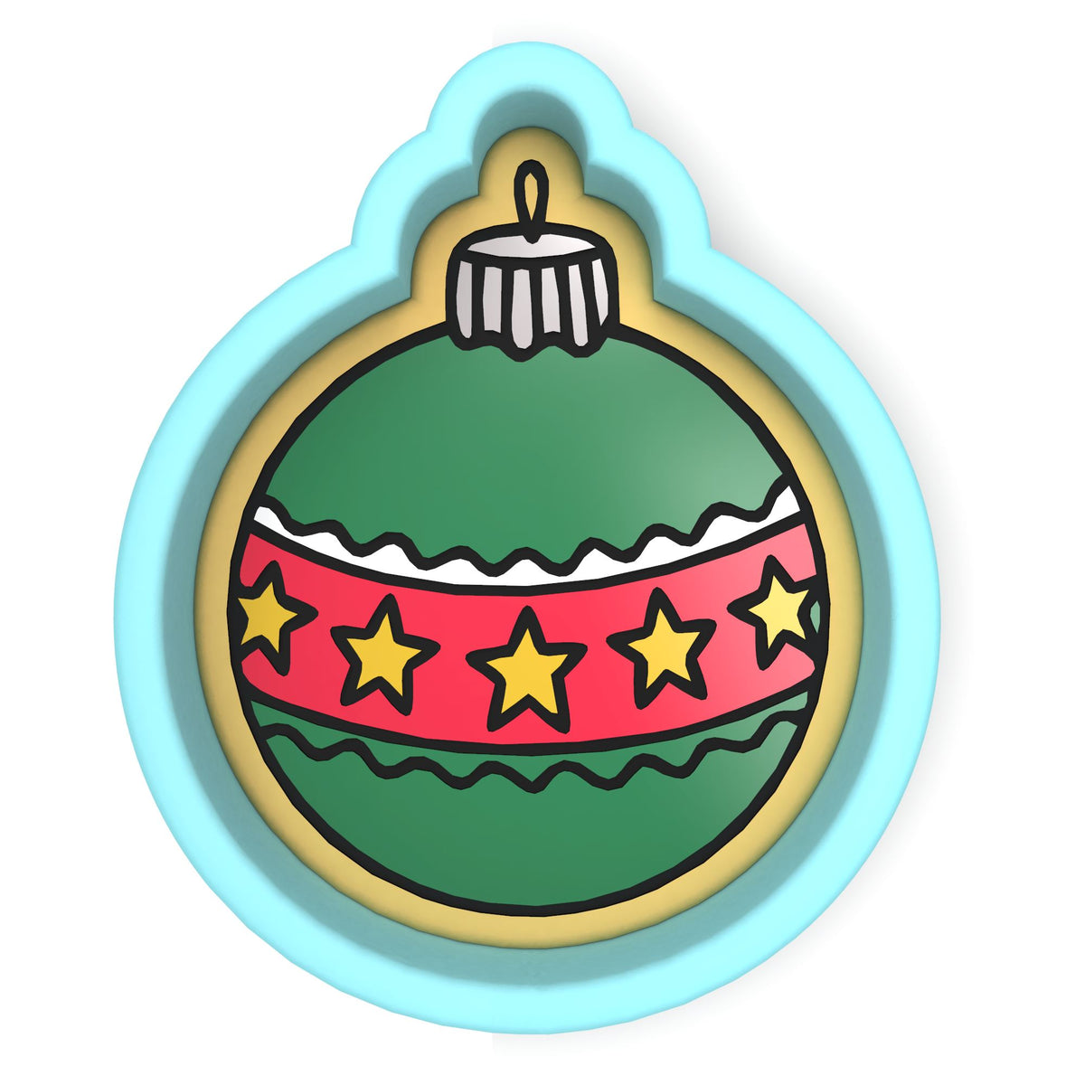 Christmas Ornament Ball Cookie Cutter | Stamp | Stencil #1