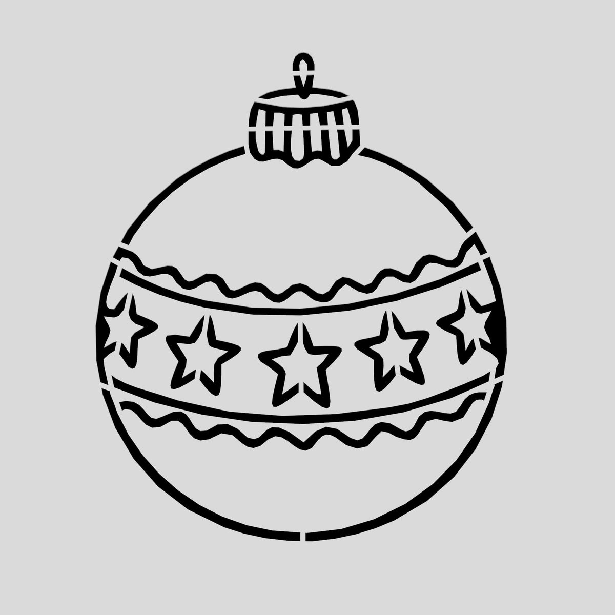Christmas Ornament Ball Cookie Cutter | Stamp | Stencil #1