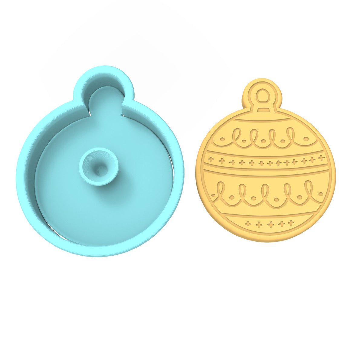 Christmas Ornament Ball Cookie Cutter | Stamp | Stencil #2