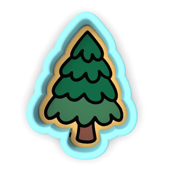 Christmas Pine Tree Cookie Cutter | Stamp | Stencil #1