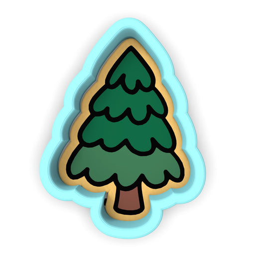 Christmas Pine Tree Cookie Cutter | Stamp | Stencil #1