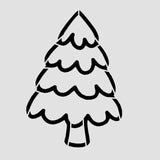 Christmas Pine Tree Cookie Cutter | Stamp | Stencil #1