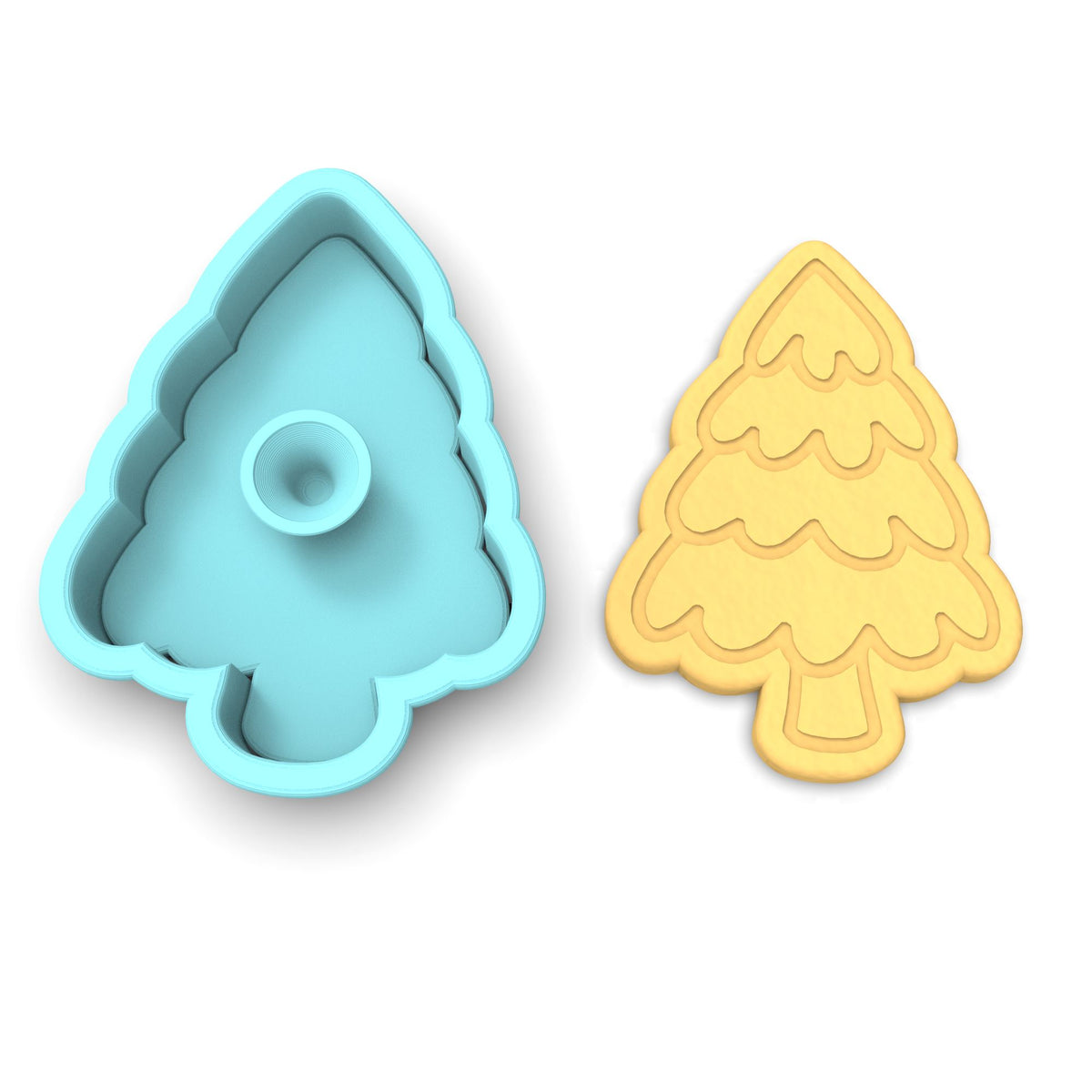 Christmas Pine Tree Cookie Cutter | Stamp | Stencil #1