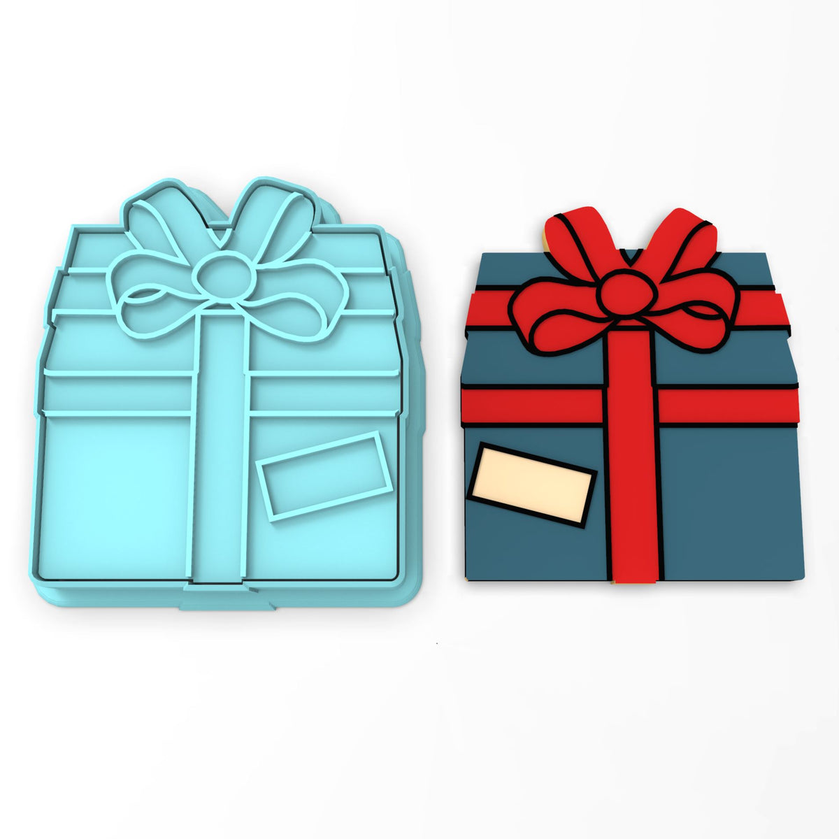 Christmas Present Cookie Cutter | Stamp | Stencil #1