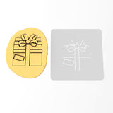 Christmas Present Cookie Cutter | Stamp | Stencil #1 Xmas / Winter / NYE Cookie Cutter Lady MINI - 2 Inches (5cm) Stencil ONLY 