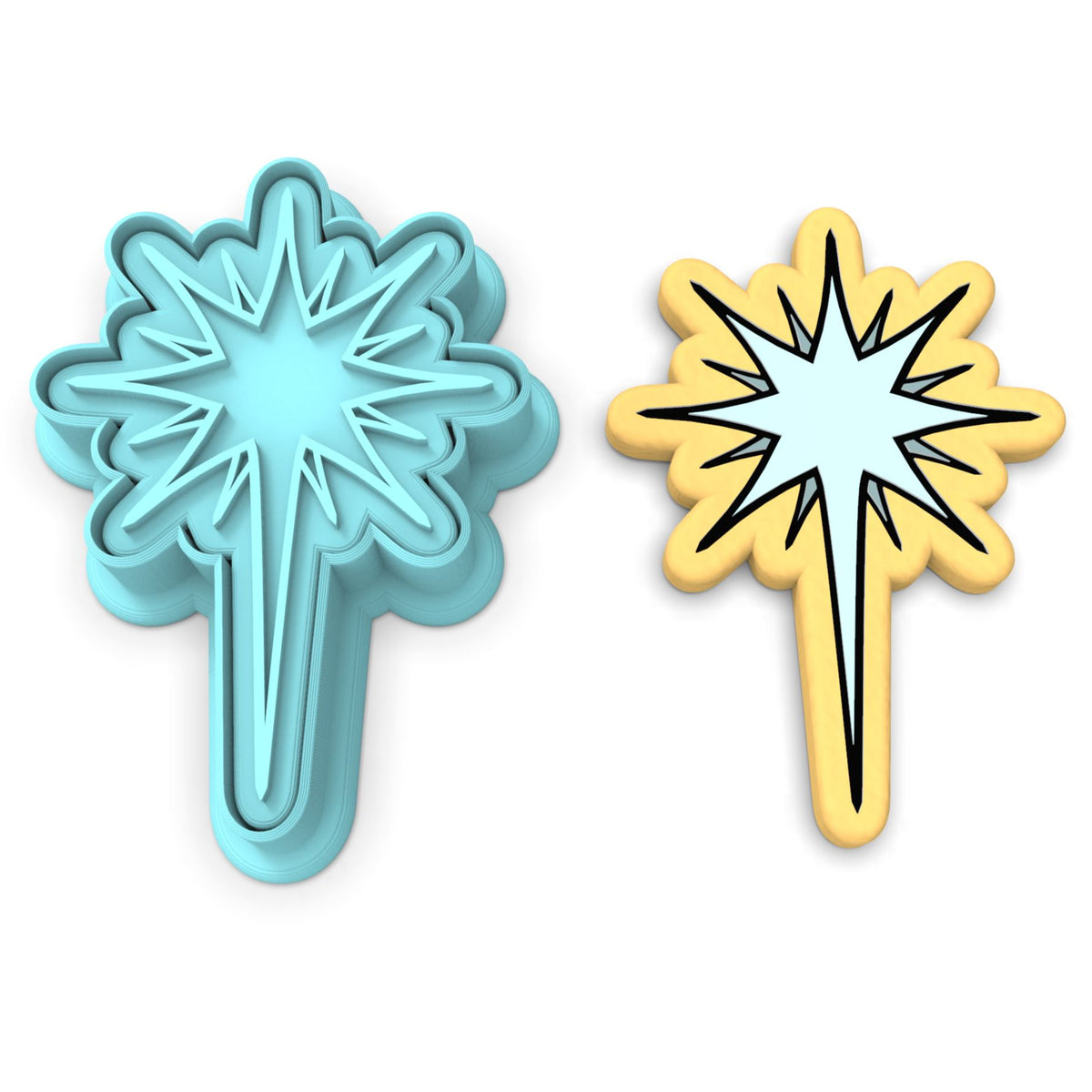 Christmas Star Cookie Cutter | Stamp | Stencil #1