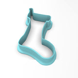 Christmas Stocking Cookie Cutter | Stamp | Stencil #1 Xmas / Winter / NYE Cookie Cutter Lady 2 Inch Small Cupcake Cutter Only No