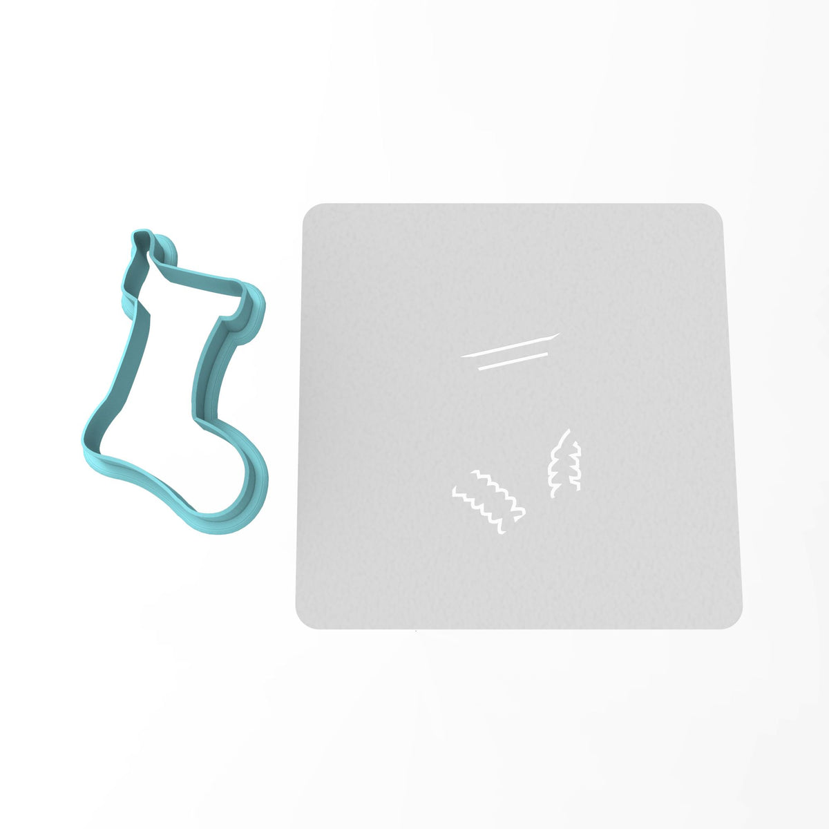 Christmas Stocking Cookie Cutter | Stamp | Stencil #1 Xmas / Winter / NYE Cookie Cutter Lady 2 Inch Small Cupcake Cutter Only Yes