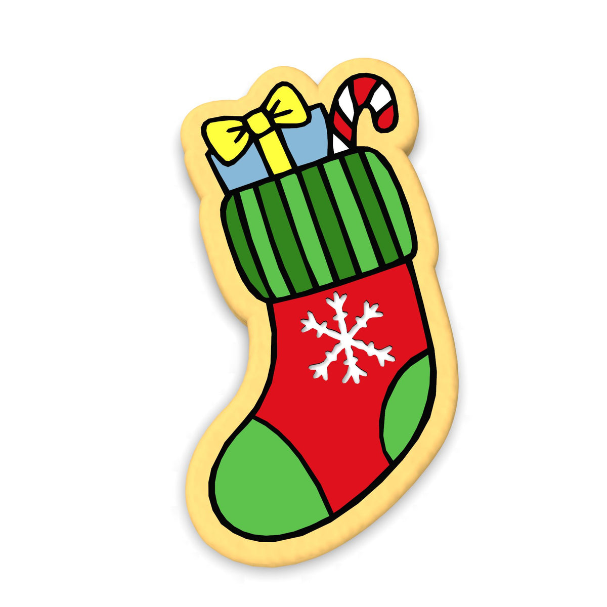 Christmas Stocking Cookie Cutter | Stamp | Stencil #2