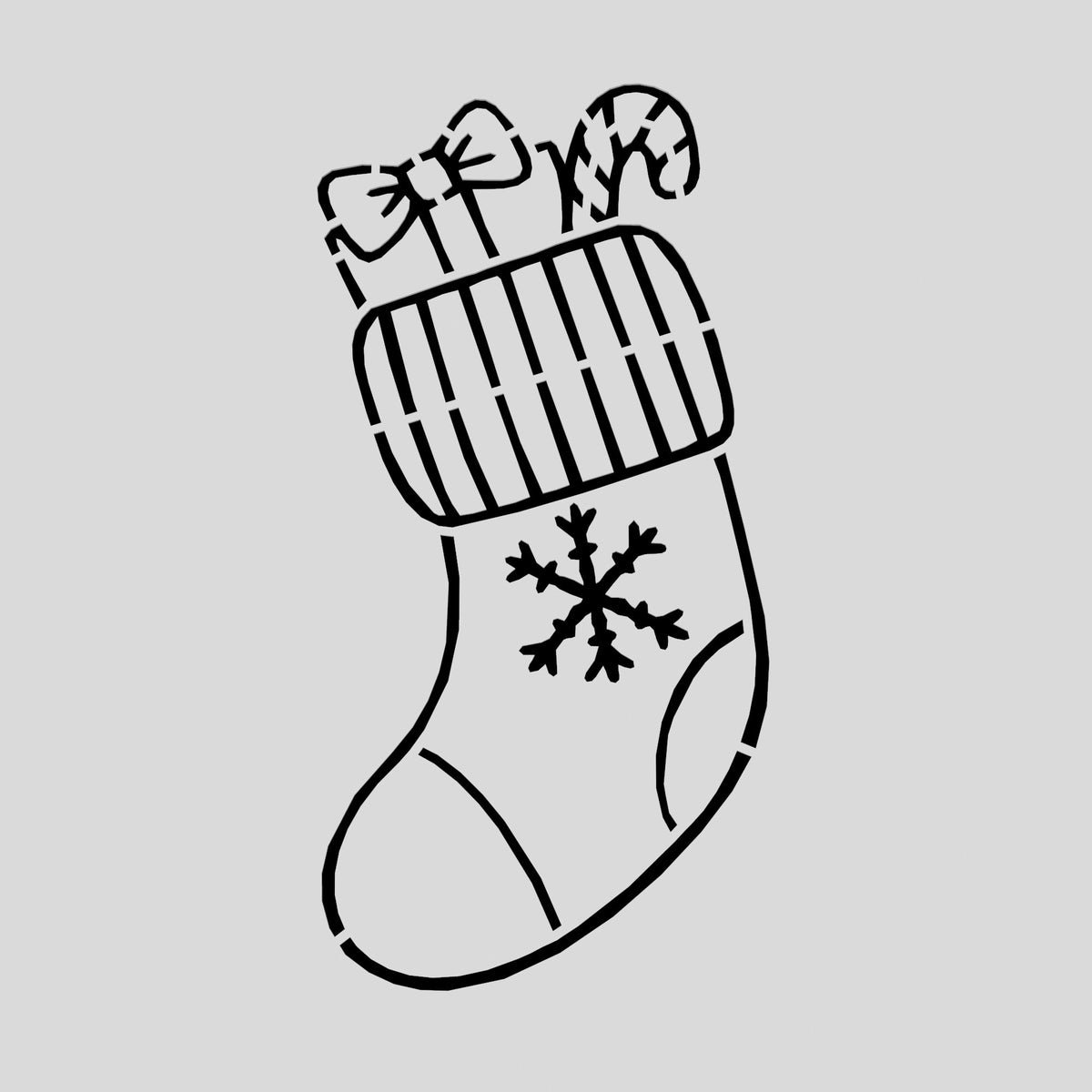 Christmas Stocking Cookie Cutter | Stamp | Stencil #2