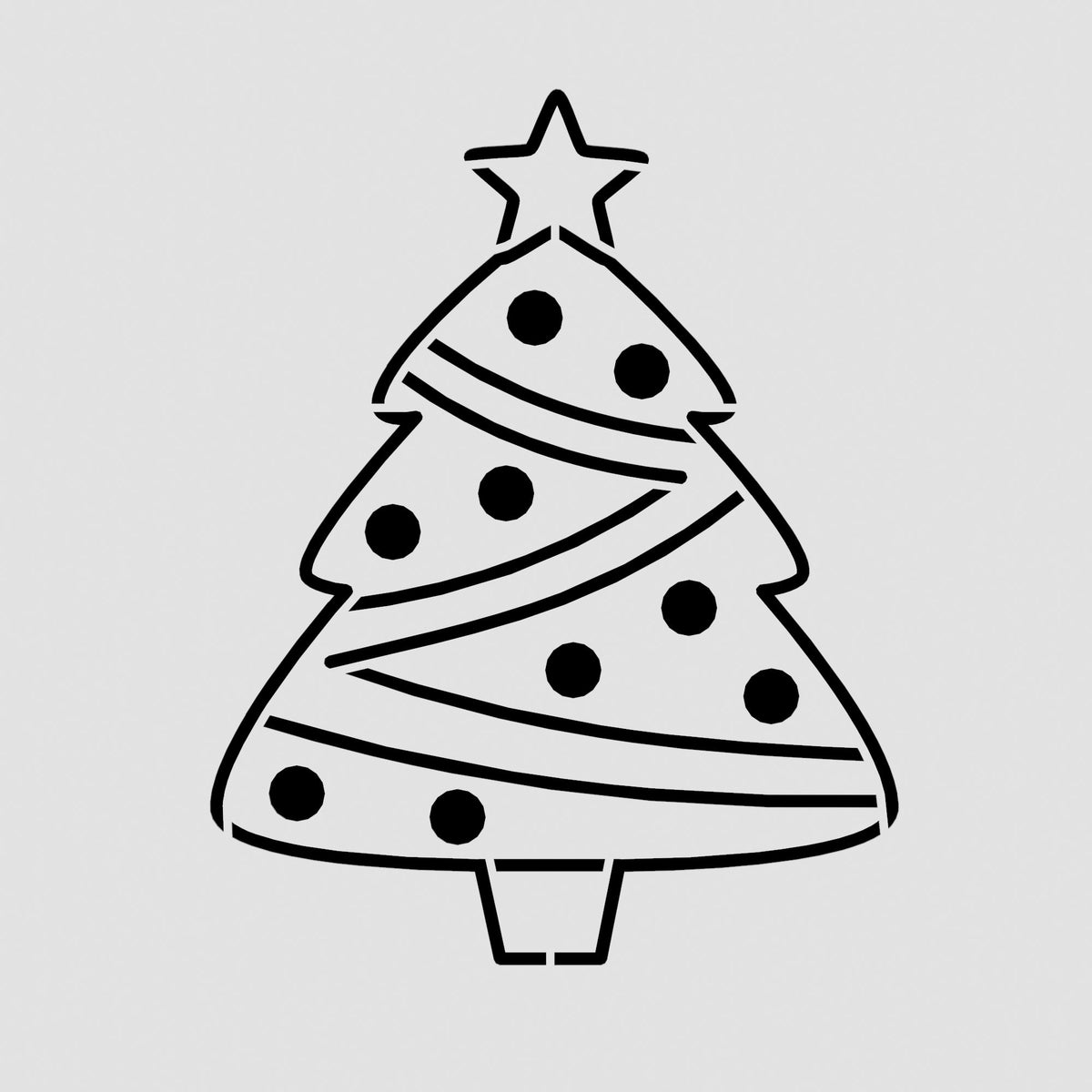 Christmas Tree Cookie Cutter | Stamp | Stencil #2 Xmas / Winter / NYE Cookie Cutter Lady 