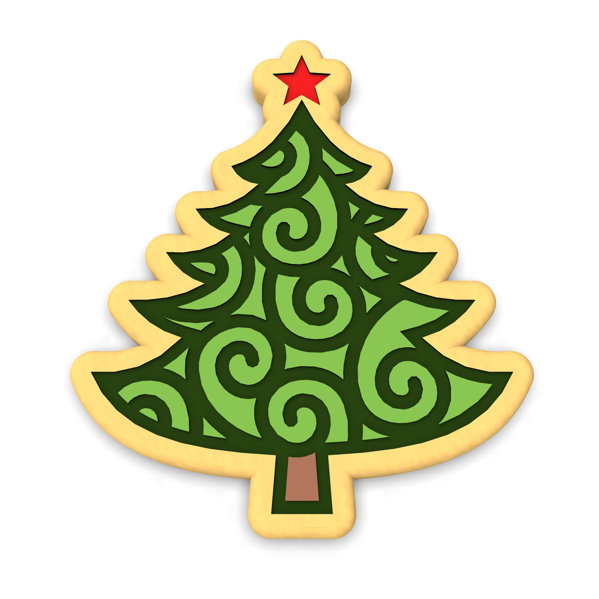 Christmas Tree Cookie Cutter | Stamp | Stencil #3