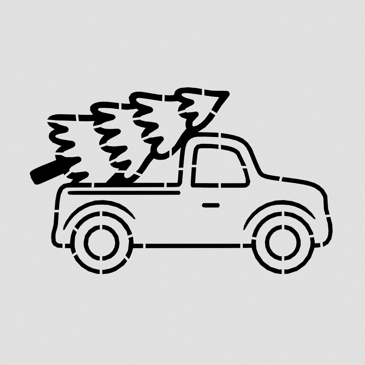 Christmas Tree Truck Cookie Cutter | Stamp | Stencil #3