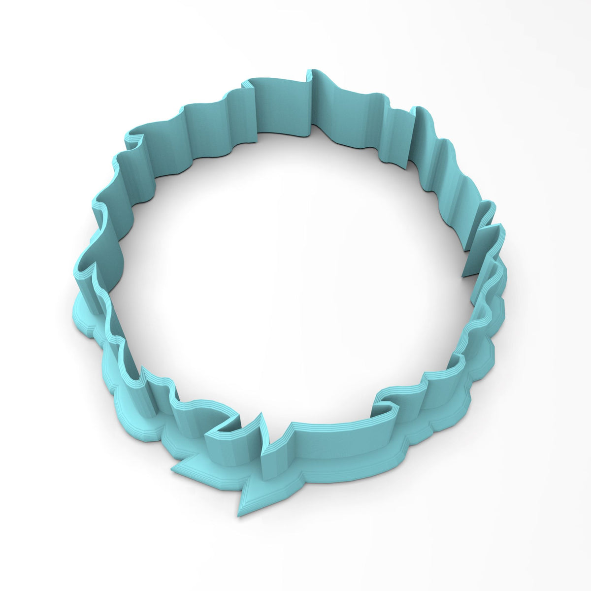 Christmas Wreath Cookie Cutter | Stamp | Stencil #1 Xmas / Winter / NYE Cookie Cutter Lady 2 Inch Small Cupcake Cutter Only No
