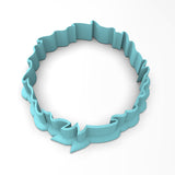 Christmas Wreath Cookie Cutter | Stamp | Stencil #1 Xmas / Winter / NYE Cookie Cutter Lady 2 Inch Small Cupcake Cutter Only No