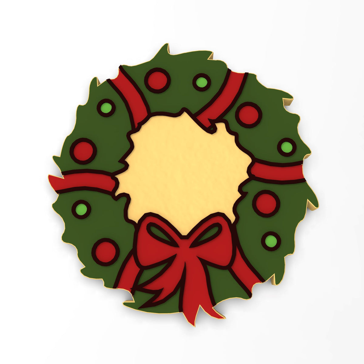 Christmas Wreath Cookie Cutter | Stamp | Stencil #1 Xmas / Winter / NYE Cookie Cutter Lady 